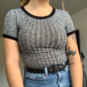 Grey crop top